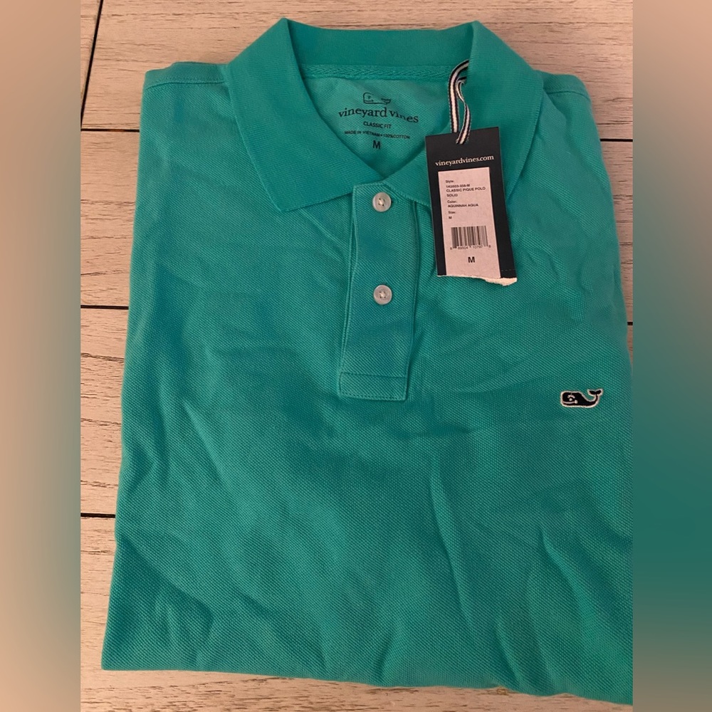 Men’s Vineyard Vines men’s classic pique polo solid Aquinnah Aqua